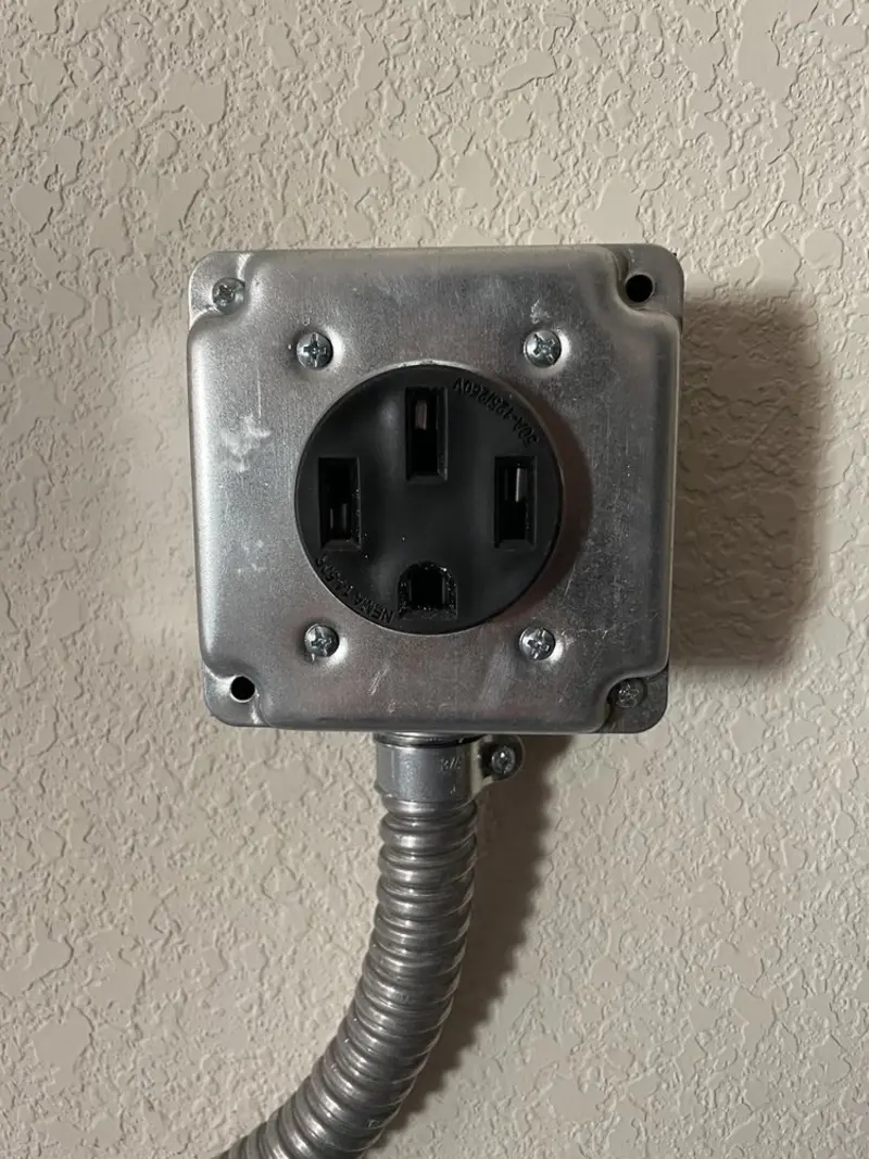 NEMA 14-50 outlet installed for Smart Home Electrical in San Diego